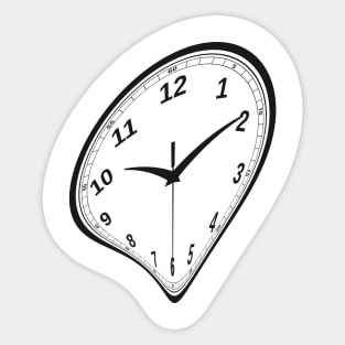 Wobbly clock Sticker